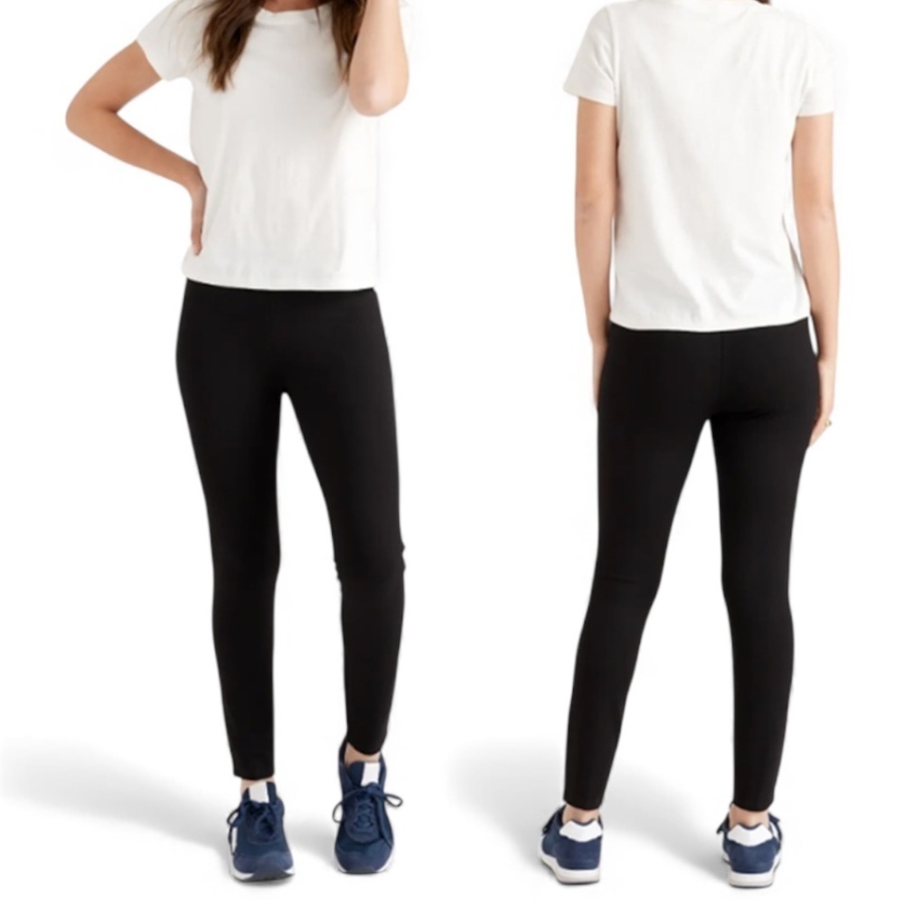 QUINCE Ultra Stretchy Ponte Skinny Pants in Black Sz Small